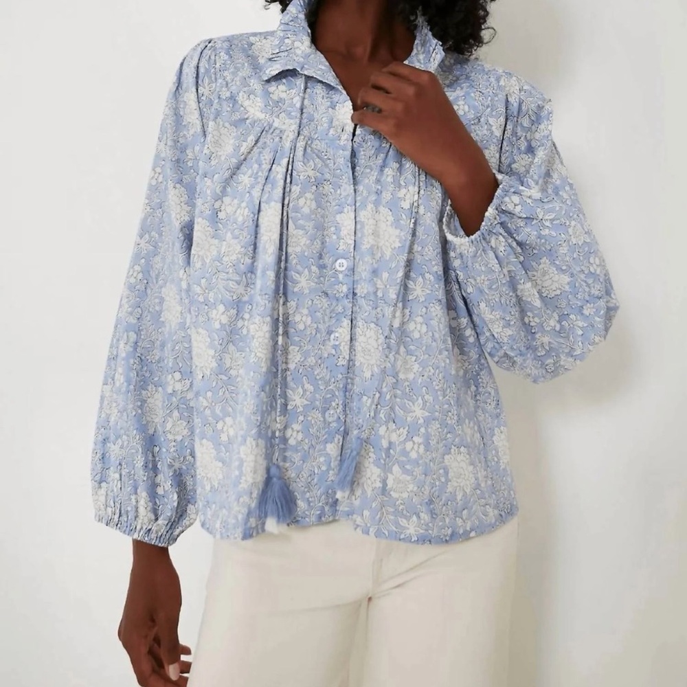 Like New-Marea Georgia Slate Top in Light Blue